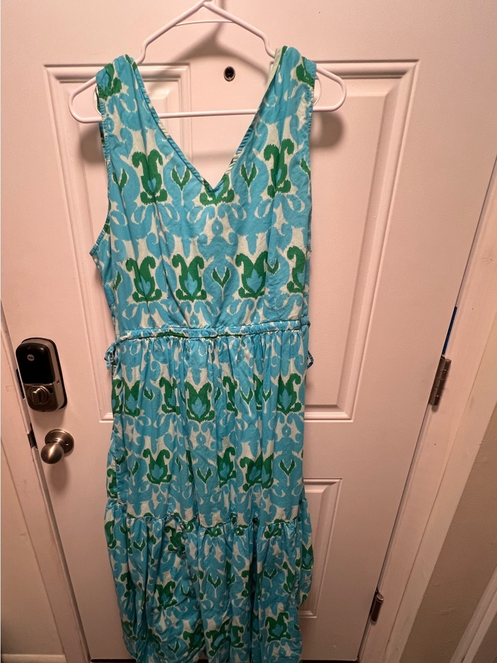 Talbots Blue and Green Maxi Dress